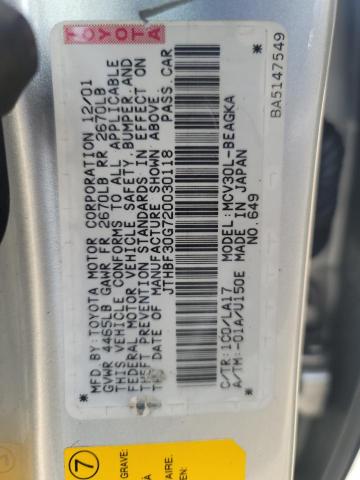 Photo 10 from auction – 2002 LEXUS ES 300 with VIN JTHBF30G720030118