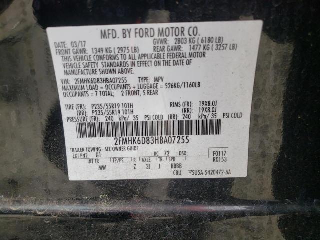 Photo 10 from auction – 2017 FORD FLEX LIMIT with VIN 2FMHK6D83HBA07255