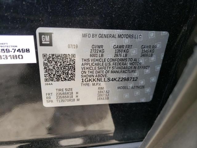 Photo 10 from auction – 2019 GMC ACADIA SLE with VIN 1GKKNLLS4KZ298712