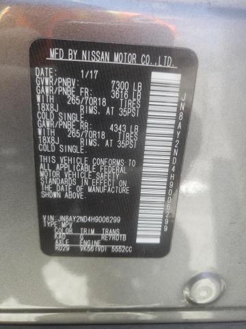 Photo 10 from auction – 2017 NISSAN ARMADA SV with VIN JN8AY2ND4H9006299
