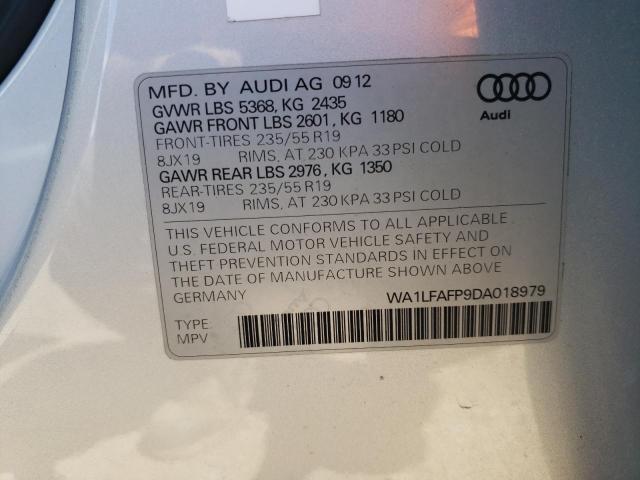 Photo 10 from auction – 2013 AUDI Q5 PREMIUM with VIN WA1LFAFP9DA018979