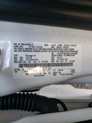 Photo 10 from auction – 2014 FORD FOCUS SE with VIN 1FADP3K24EL200288