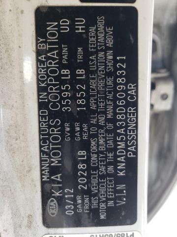Photo 10 from auction – 2013 KIA RIO LX with VIN KNADM5A38D6098321