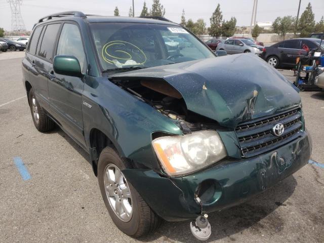TOYOTA HIGHLANDER 2001 with VIN JTEGF21A610005992 - Photo from auction