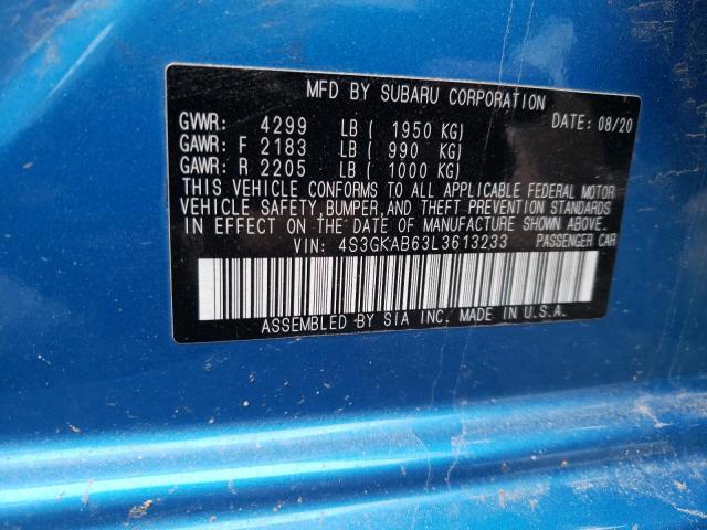 Photo 10 from auction – 2020 SUBARU IMPREZA with VIN 4S3GKAB63L3613233