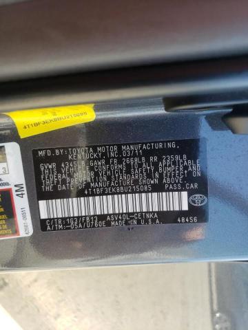 Photo 10 from auction – 2011 TOYOTA CAMRY with VIN 4T1BF3EK8BU215085