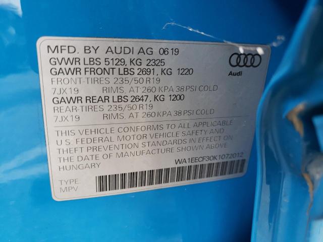 Foto 10 de la subasta – 2019 AUDI Q3 PREMIUM con VIN WA1EECF30K1072012