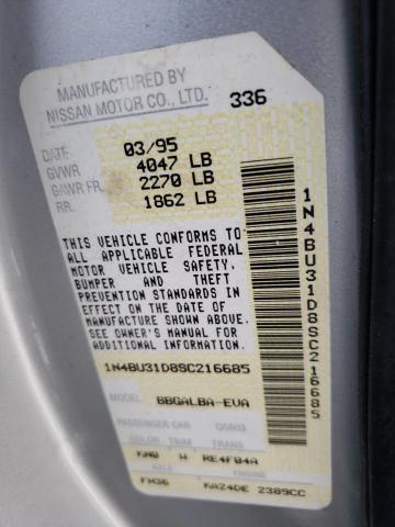 Photo 10 from auction – 1995 NISSAN ALTIMA XE with VIN 1N4BU31D8SC216685
