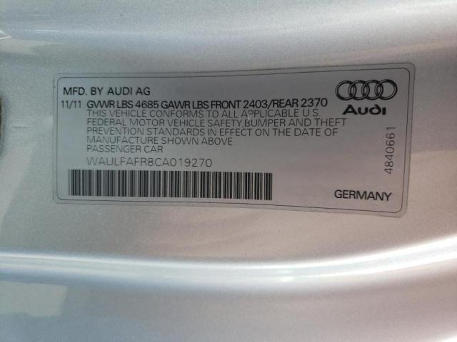 Photo 10 from auction – 2012 AUDI A5 PREMIUM with VIN WAULFAFR8CA019270