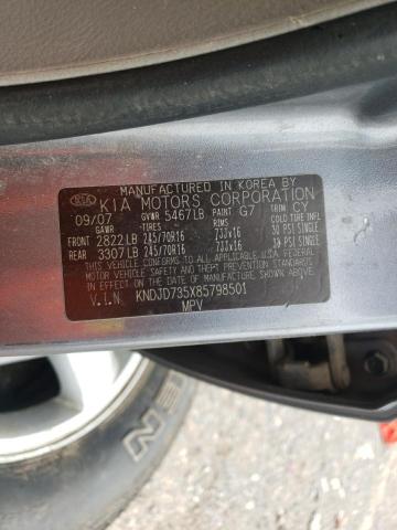Photo 10 from auction – 2008 KIA SORENTO EX with VIN KNDJD735X85798501
