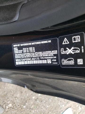 Photo 10 from auction – 2022 BMW 430XI with VIN WBA73AP00NCJ02175
