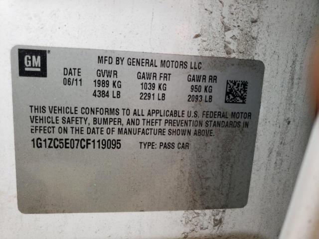 Photo 10 from auction – 2012 CHEVROLET MALIBU 1LT with VIN 1G1ZC5E07CF119095