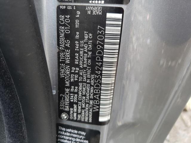 Photo 10 from auction – 2004 BMW 330 CI with VIN WBABD53424PD97037
