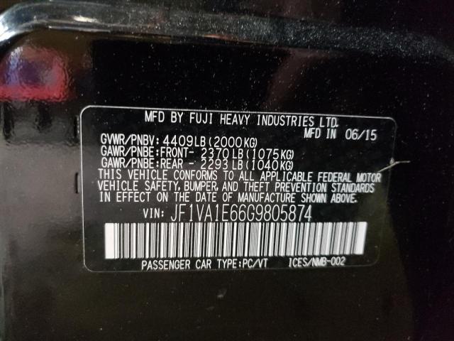 Photo 10 from auction – 2016 SUBARU WRX PREMIU with VIN JF1VA1E66G9805874