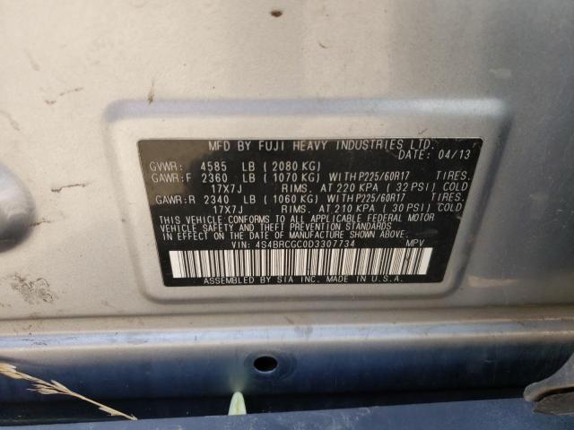 Photo 10 from auction – 2013 SUBARU OUTBACK 2. with VIN 4S4BRCGC0D3307734