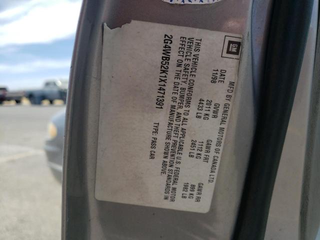 Photo 10 from auction – 1999 BUICK REGAL LS with VIN 2G4WB52K1X1471391
