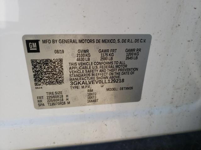 Photo 10 from auction – 2020 GMC TERRAIN SL with VIN 3GKALVEV0LL129218