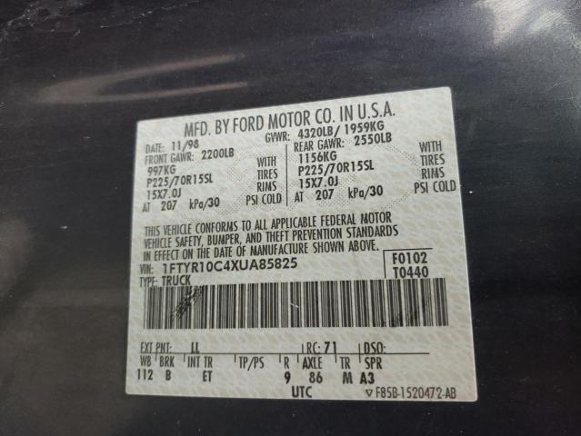 Photo 10 from auction – 1999 FORD RANGER with VIN 1FTYR10C4XUA85825