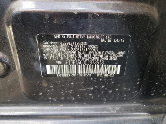Photo 10 from auction – 2013 SUBARU IMPREZA SP with VIN JF1GPAR60D2878518