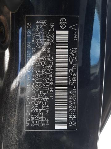 Photo 10 from auction – 2009 TOYOTA COROLLA BA with VIN JTDBL40E89J054141