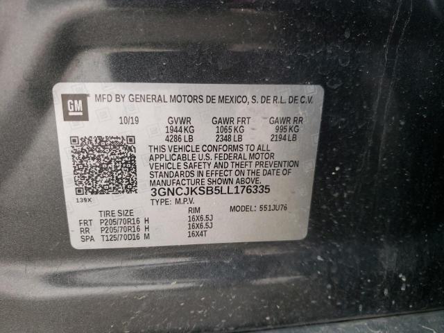 Photo 10 from auction – 2020 CHEVROLET TRAX LS with VIN 3GNCJKSB5LL176335