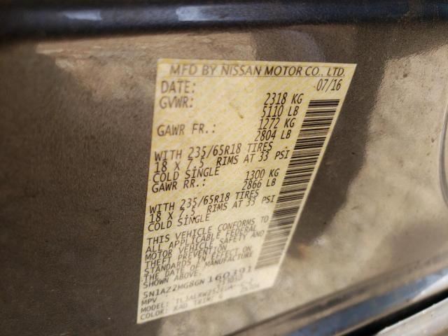 Photo 10 from auction – 2016 NISSAN MURANO S with VIN 5N1AZ2MG8GN160391