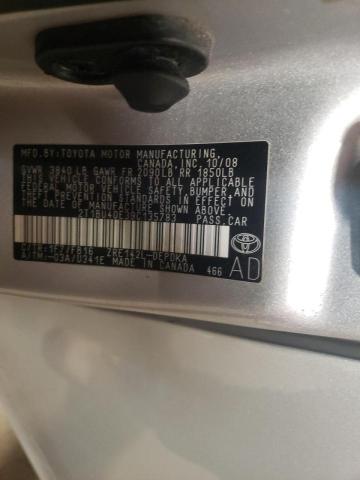 Photo 10 from auction – 2009 TOYOTA COROLLA BA with VIN 2T1BU40E39C135783