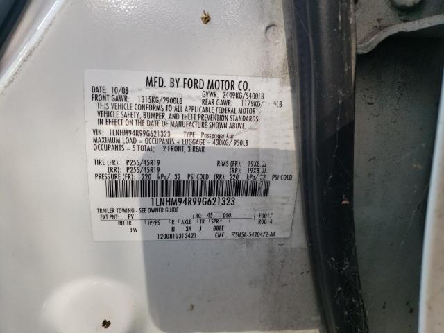 Photo 10 from auction – 2009 LINCOLN MKS with VIN 1LNHM94R99G621323