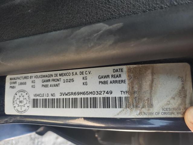 Photo 10 from auction – 2005 VOLKSWAGEN JETTA GLS with VIN 3VWSR69M65M032749