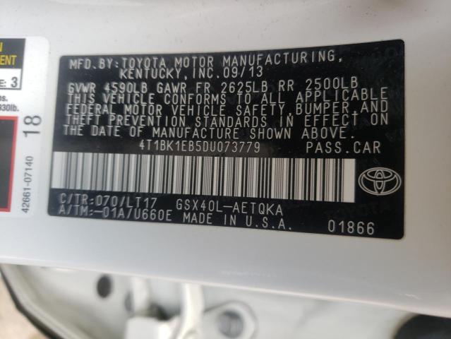 Photo 10 from auction – 2013 TOYOTA AVALON BAS with VIN 4T1BK1EB5DU073779