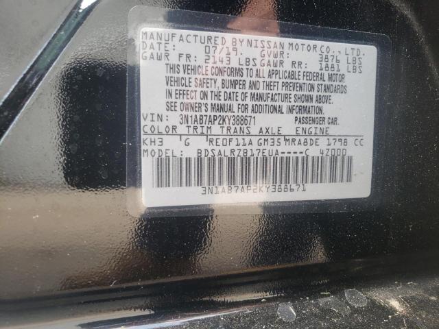 Photo 10 from auction – 2019 NISSAN SENTRA S with VIN 3N1AB7AP2KY388671