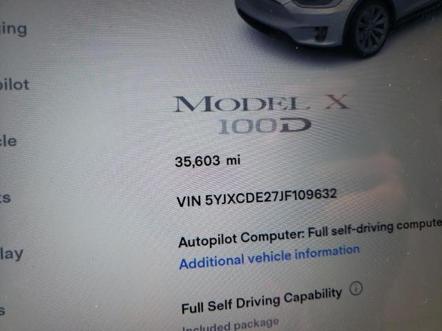 Photo 8 from auction – 2018 TESLA MODEL X with VIN 5YJXCDE27JF109632