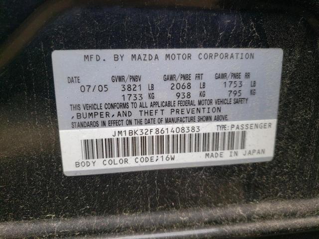 Foto 10 de la subasta – 2006 MAZDA 3 I con VIN JM1BK32F861408383