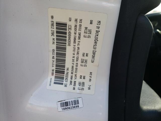 Photo 10 from auction – 2004 CHRYSLER SEBRING LX with VIN 1C3EL46X64N420349