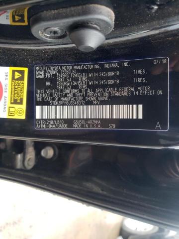 Photo 10 from auction – 2018 TOYOTA HIGHLANDER with VIN 5TDKZRFH8JS548312