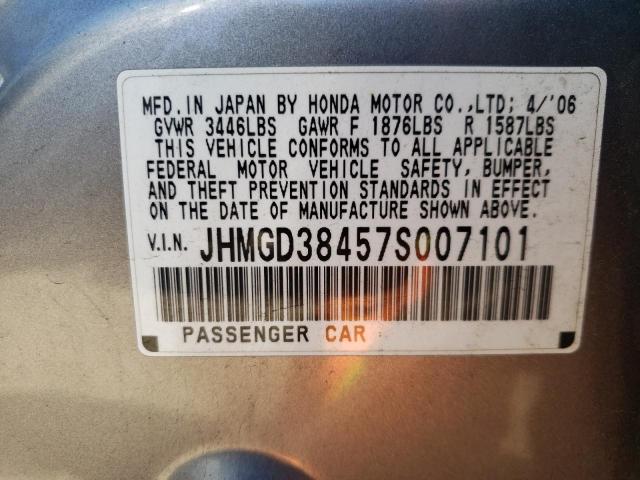 Photo 10 from auction – 2007 HONDA FIT with VIN JHMGD38457S007101
