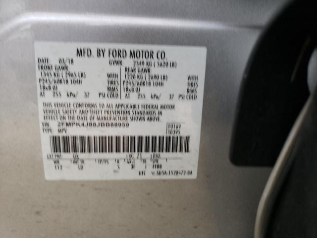 Photo 10 from auction – 2018 FORD EDGE SEL with VIN 2FMPK4J88JBB88959