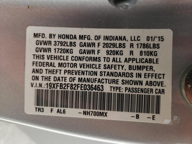 Photo 10 from auction – 2015 HONDA CIVIC EX with VIN 19XFB2F82FE036463