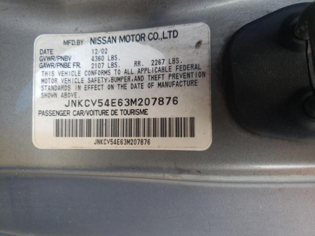 Photo 10 from auction – 2003 INFINITI G35 with VIN JNKCV54E63M207876