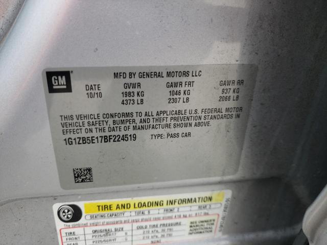 Photo 10 from auction – 2011 CHEVROLET MALIBU LS with VIN 1G1ZB5E17BF224519