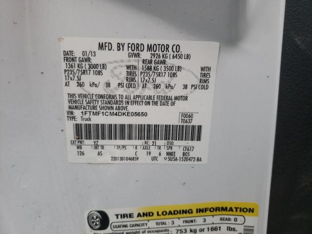 Photo 10 from auction – 2013 FORD F150 with VIN 1FTMF1CM4DKE05650