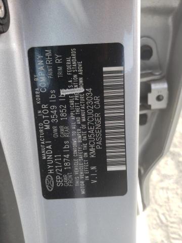 Photo 10 from auction – 2012 HYUNDAI ACCENT GLS with VIN KMHCU5AE7CU023034