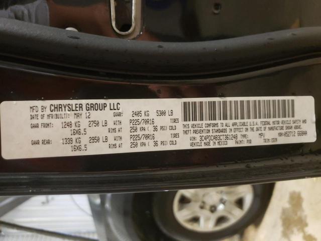 Photo 10 from auction – 2012 DODGE JOURNEY SE with VIN 3C4PDCAB3CT361248