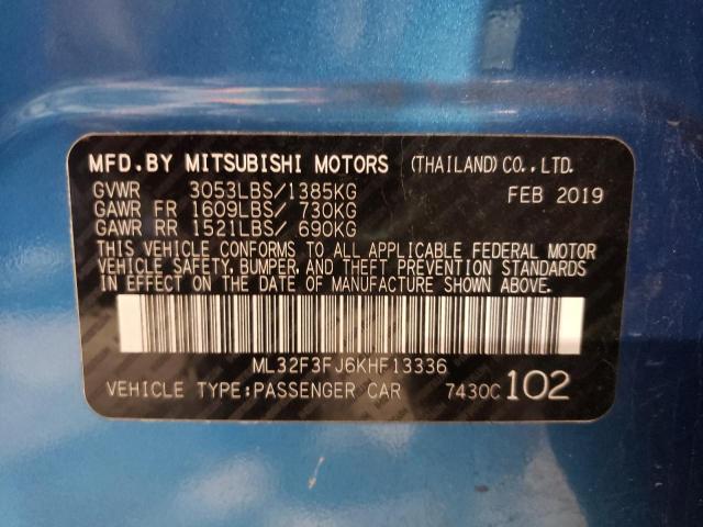 Photo 10 from auction – 2019 MITSUBISHI MIRAGE G4 with VIN ML32F3FJ6KHF13336