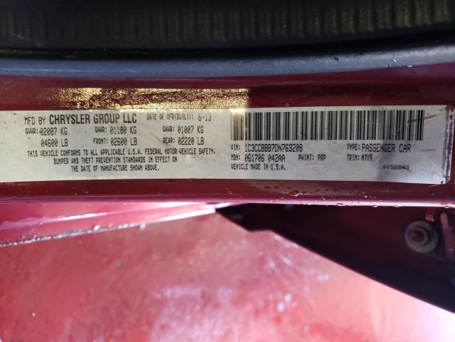 Photo 10 from auction – 2013 CHRYSLER 200 TOURIN with VIN 1C3CCBBB7DN763208