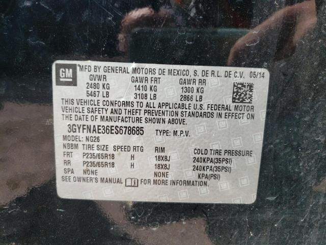 Photo 10 from auction – 2014 CADILLAC SRX with VIN 3GYFNAE36ES678685