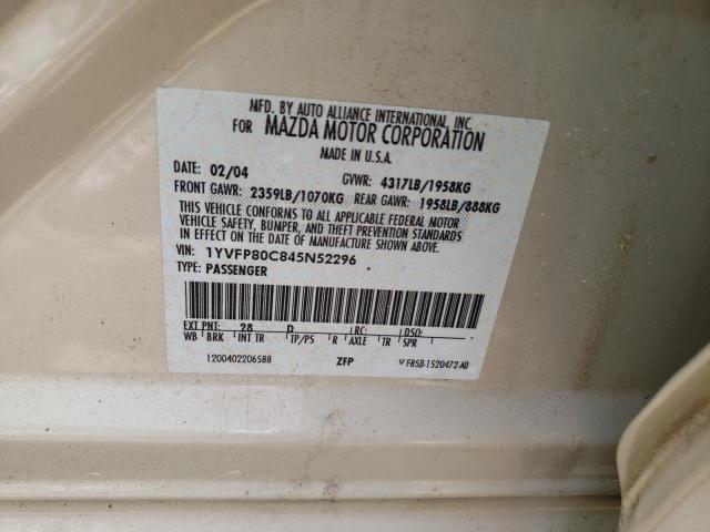 Photo 10 from auction – 2004 MAZDA 6 I with VIN 1YVFP80C845N52296