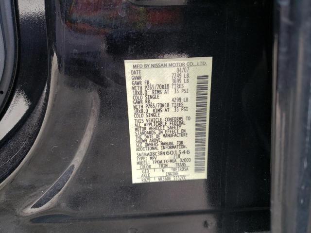 Photo 10 from auction – 2008 NISSAN ARMADA SE with VIN 5N1BA08C38N601546