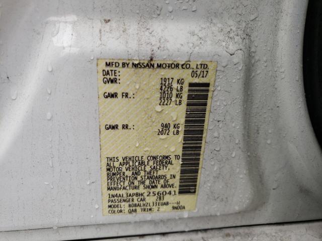 Photo 10 from auction – 2017 NISSAN ALTIMA 2.5 with VIN 1N4AL3AP8HC256041
