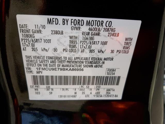 Photo 10 from auction – 2011 FORD ESCAPE LIM with VIN 1FMCU9E79BKA86956